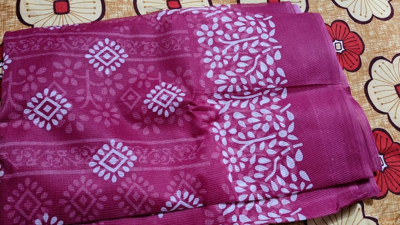 Magenta Colour Saree