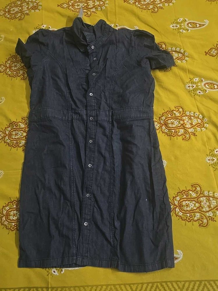 Casual Denim Shirt Dress