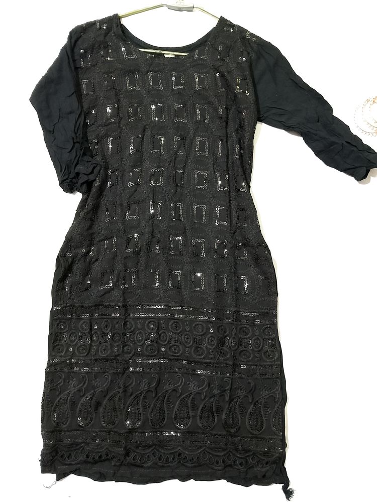 Black Seep Work Kurti