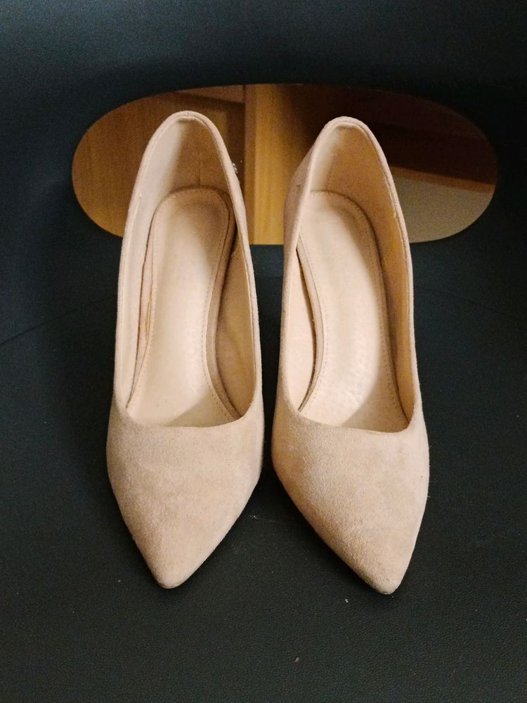 Cream Pencil Heels Formal