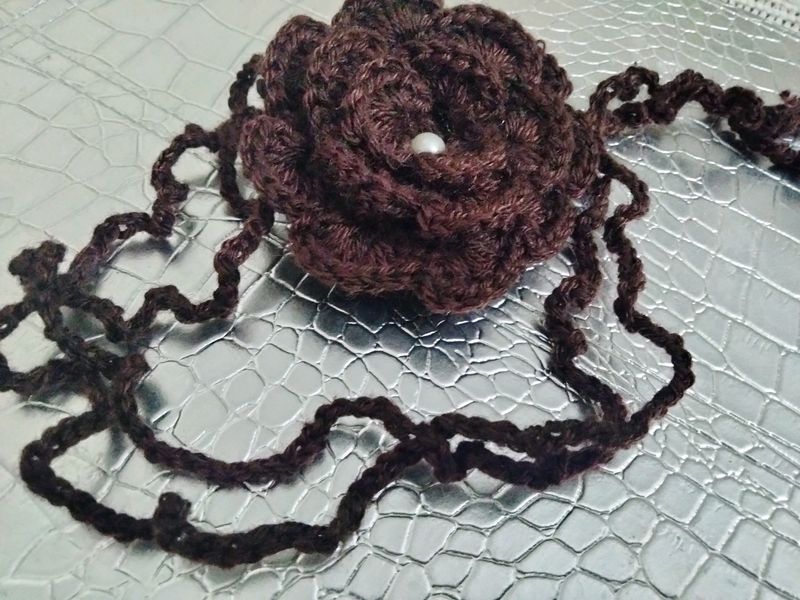 #handmade #crochet #neckpiece #andhairband