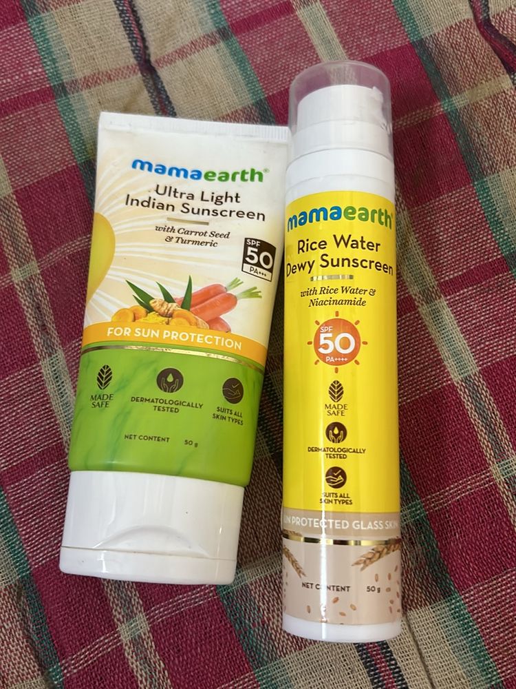 Mamaearth sunscreens