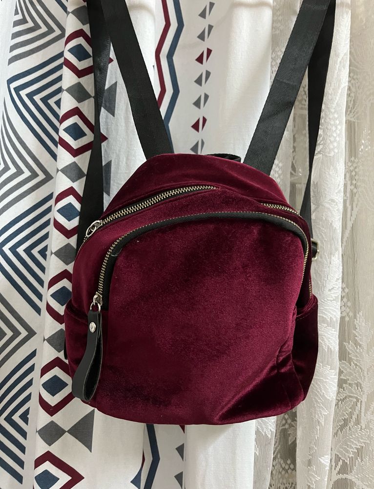 Velvet Maroon Backpack