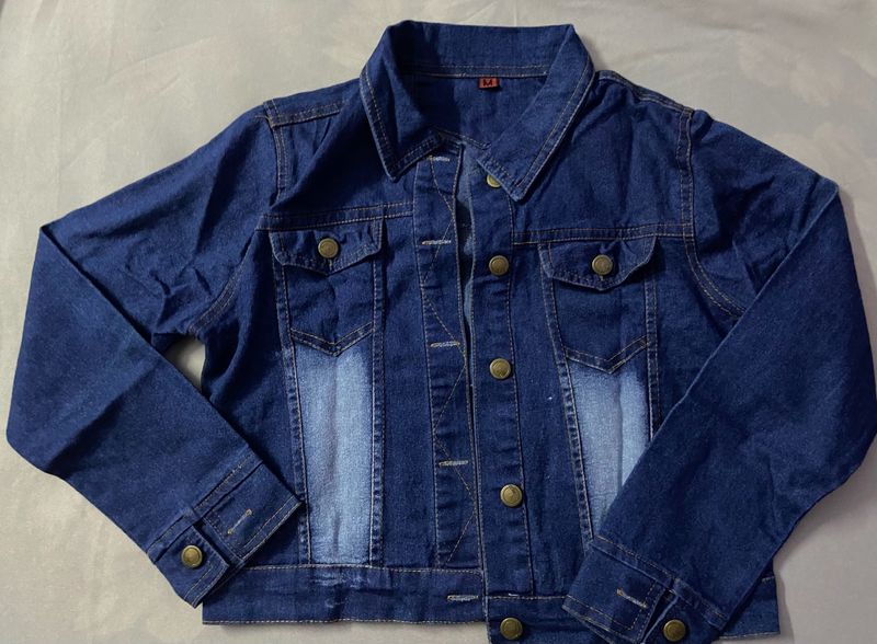 Washed Button Down Denim Jacket