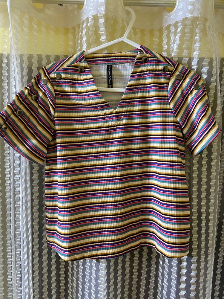 Multcolour Strips Top