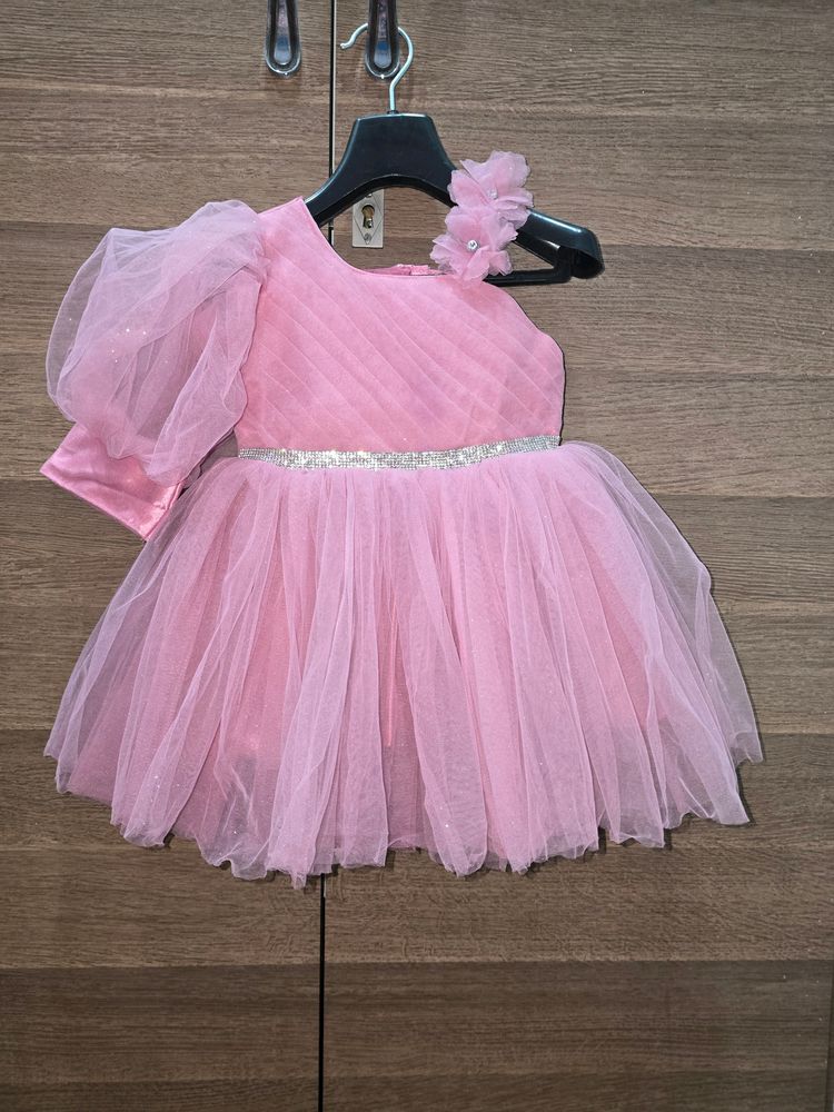 Pink Princess Frock- Single Sleeve