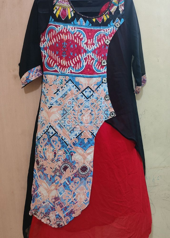 New Georgette Kurti. Free Gift Included