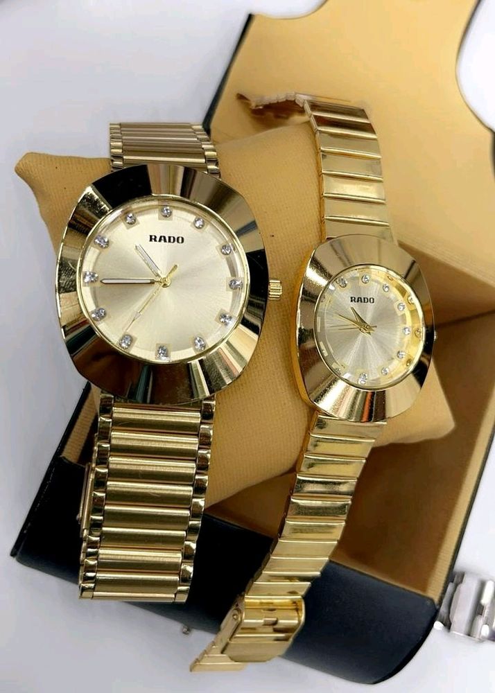 w Rado Watch Analog golden colour For Couple Mens