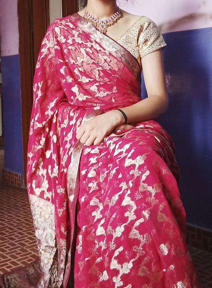 Red Banarasi Saree