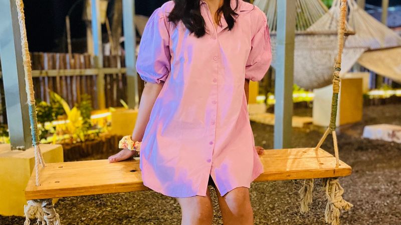 LAVENDER SHIRT DRESS