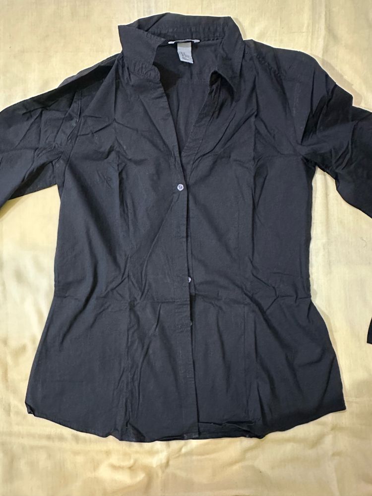 black casual shirt