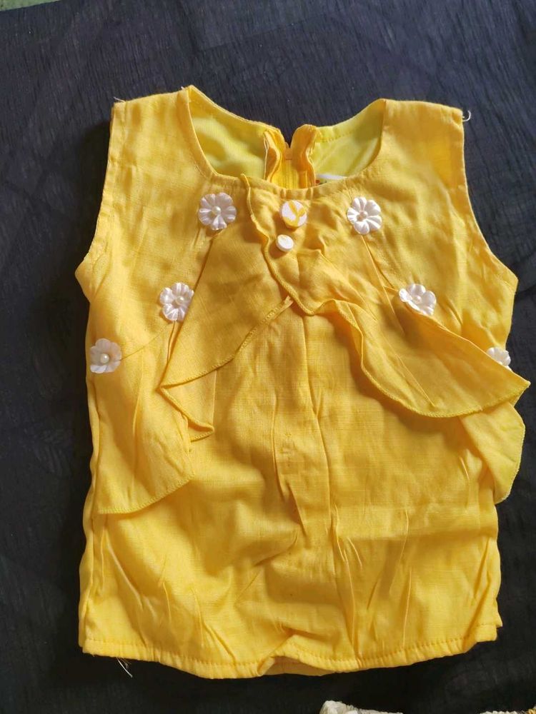 NEW Top And Skirt Yellow