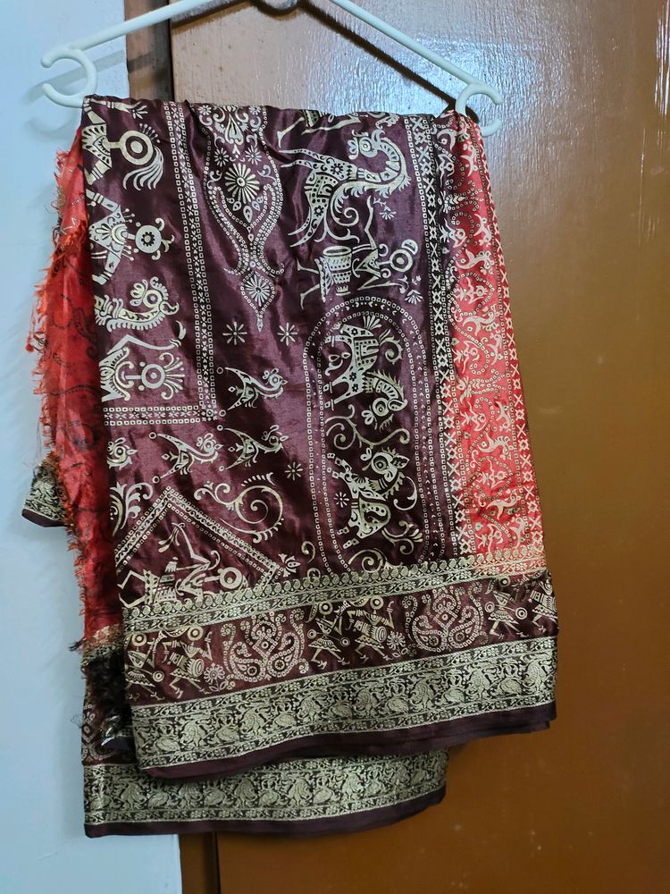 Beautiful Red Silk Saree