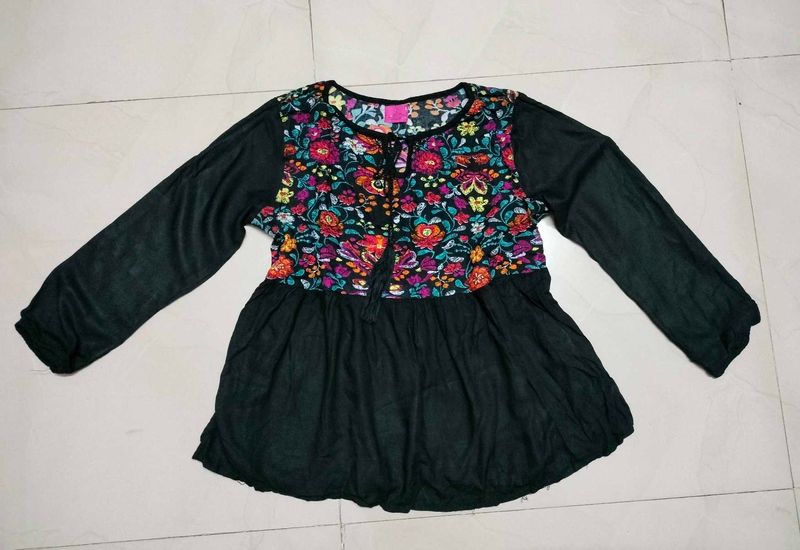 Printed Peplum Top