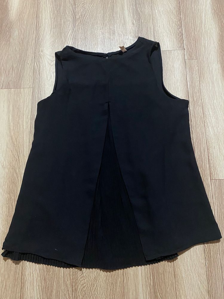 Black Chiffon Formal Top