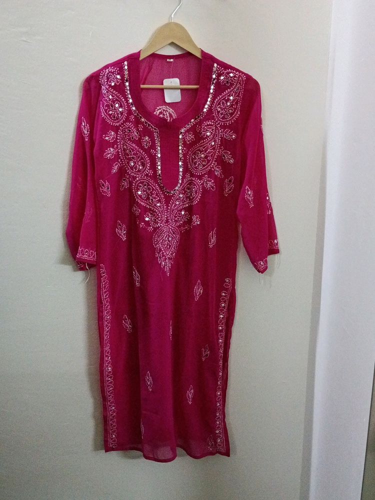 CHIKAN KARI KURTI WITH LINING