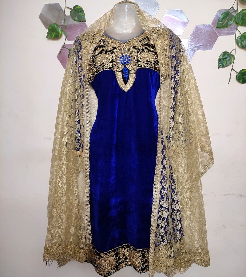 NAVY BLUE SHANEEL KURTI SET 🌠