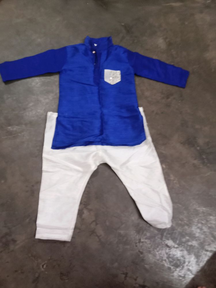 Boys Blue 💙 And White Kurta Pajama Set