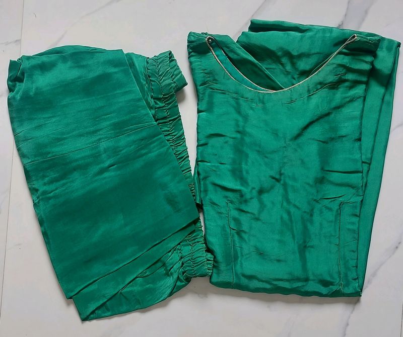 Green Plan Kurta Set