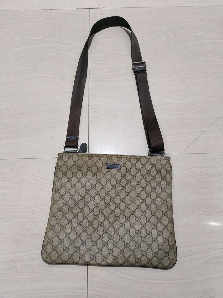 Gucci GG Monogram Supreme Large Shoulder Unisex Ba