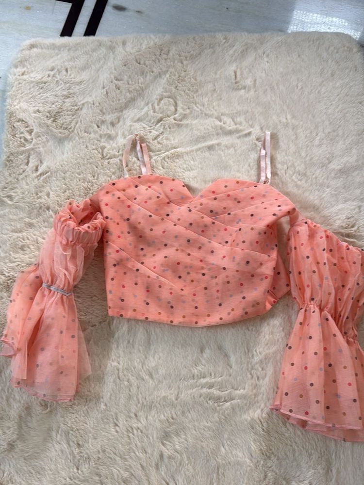 AMAZING CORAL SLEEVE TOP