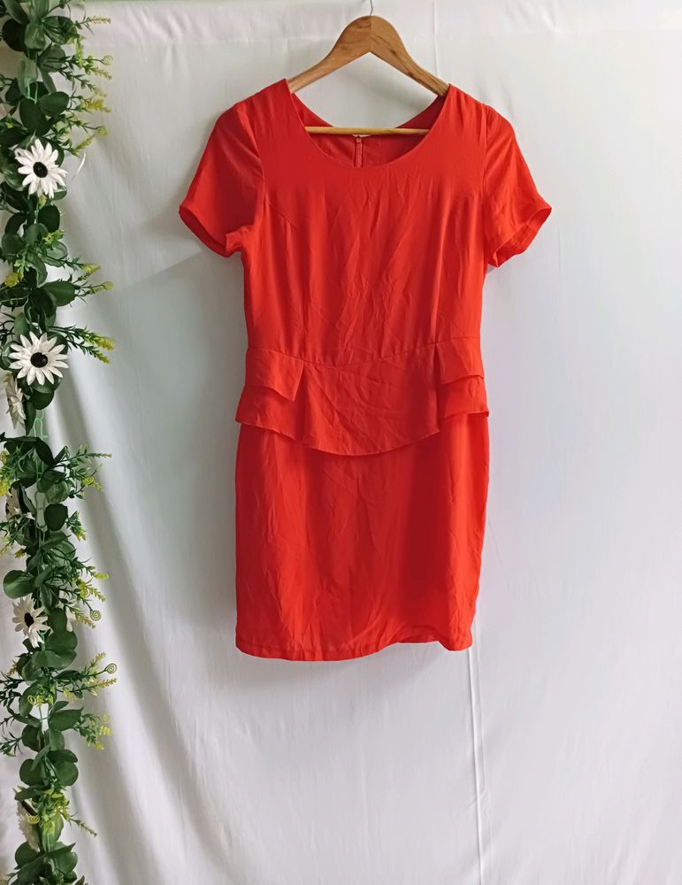 🎉50% OFF🎉Orange polysilk Damilira Dress