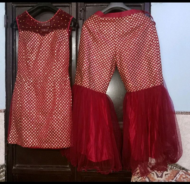 Red Sharara Set❤️