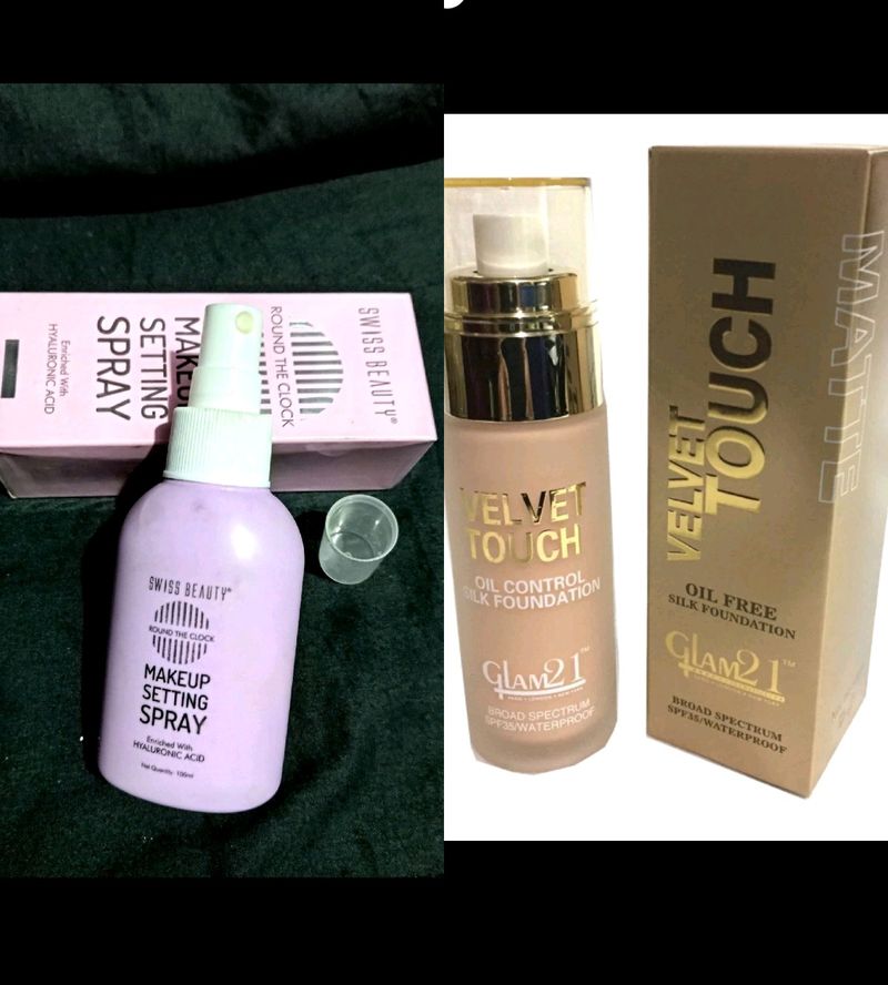 Foundation & Makeup Setting Spray Combo Sat