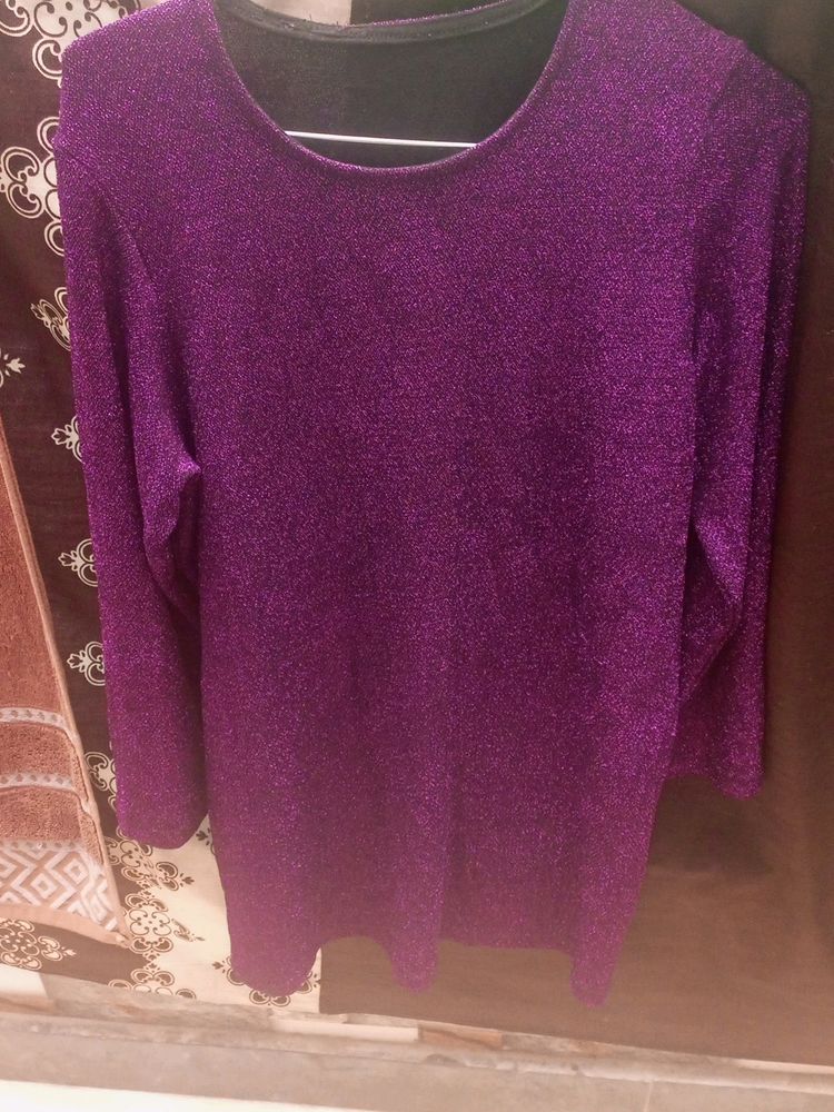 Very Beautiful Purple Shimmer Lycra Top