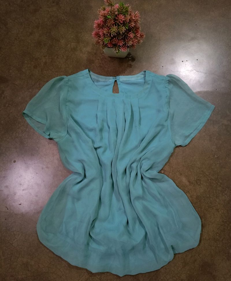 Sea Green Korean Top