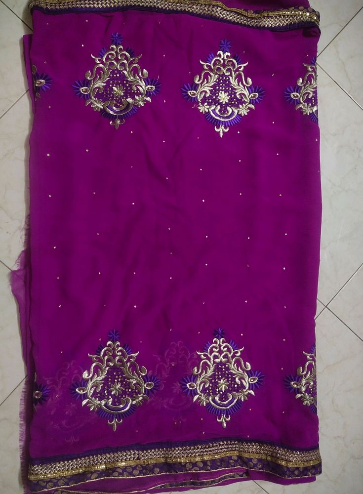 Purple Colour Saree💟