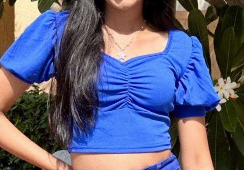 Blue Crop Top