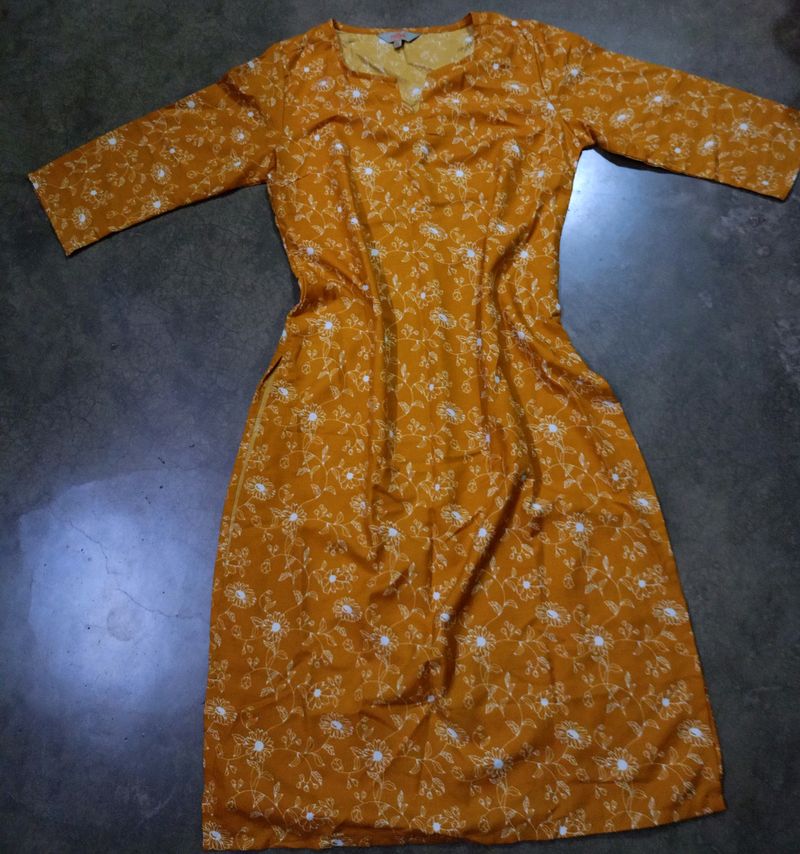 Beautiful Mustard Yellow Anouk Kurta