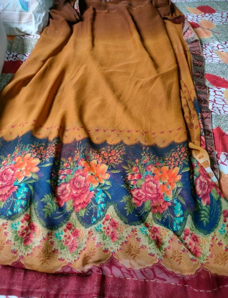 Brown Saree