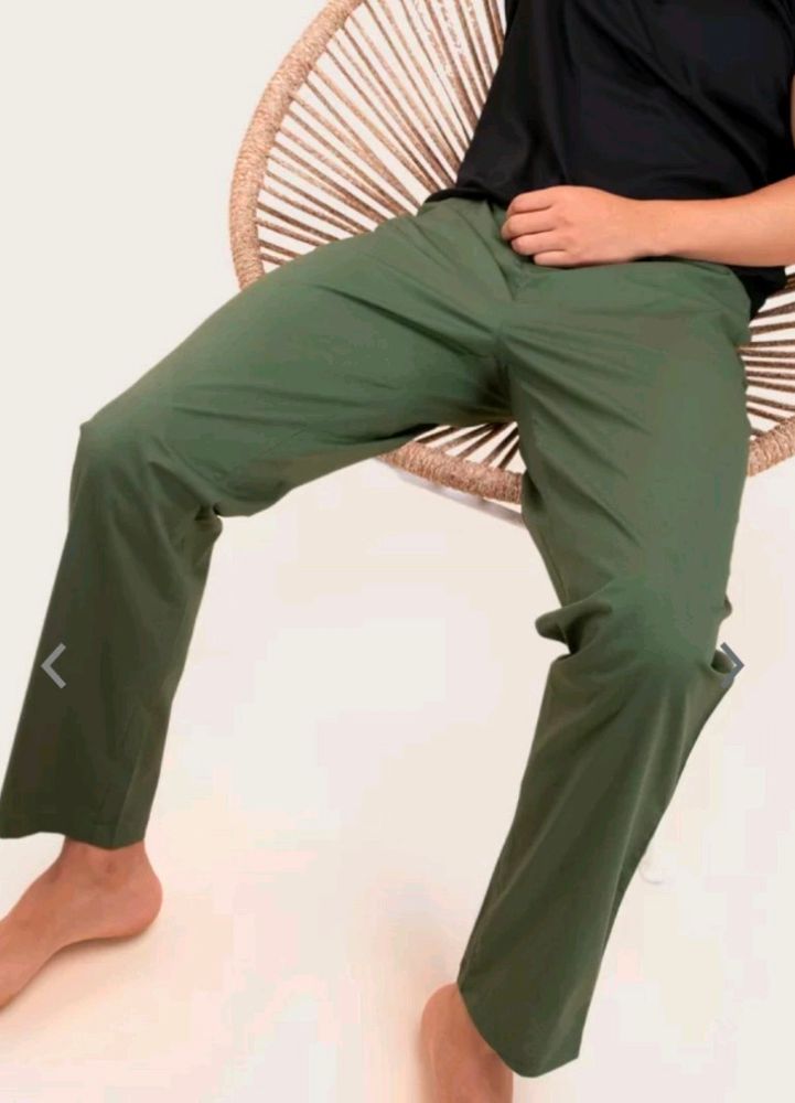 Men Stretchable Cotton Tapered Fit Lounge Pants