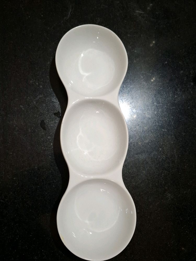 Porcelain Triple Dish