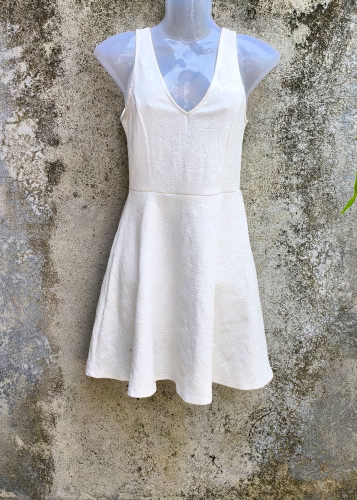 CUTE WHITE MINI FROCK