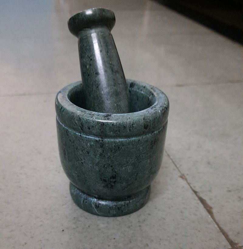 Rajasthan Green marble mortar &  pestle Imam Dasta