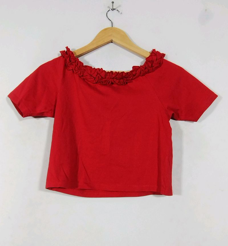 Calgari Red Crop Top (Women)