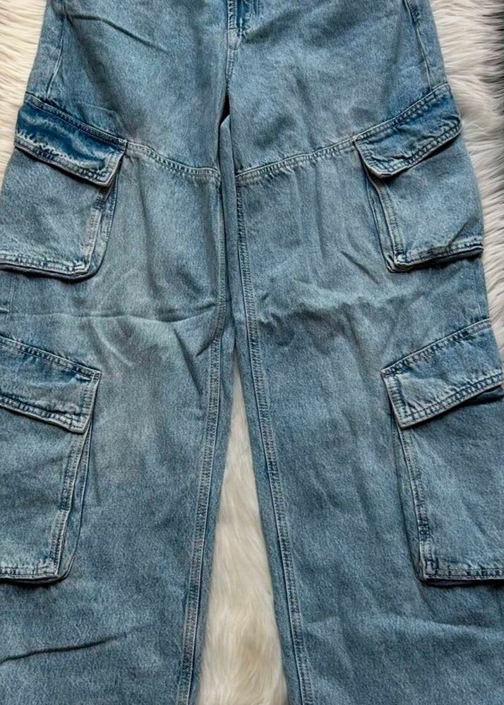 New Multiple Pocket Cargo Denim