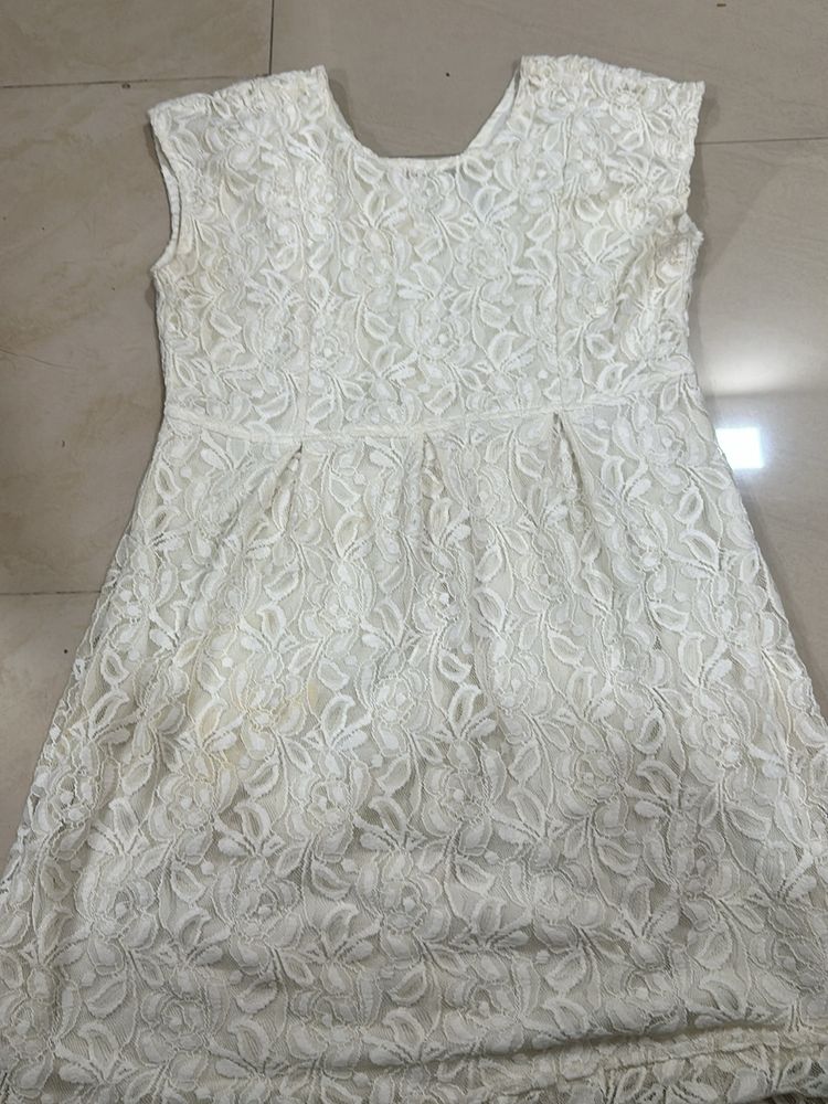 Classic White Lace Dress