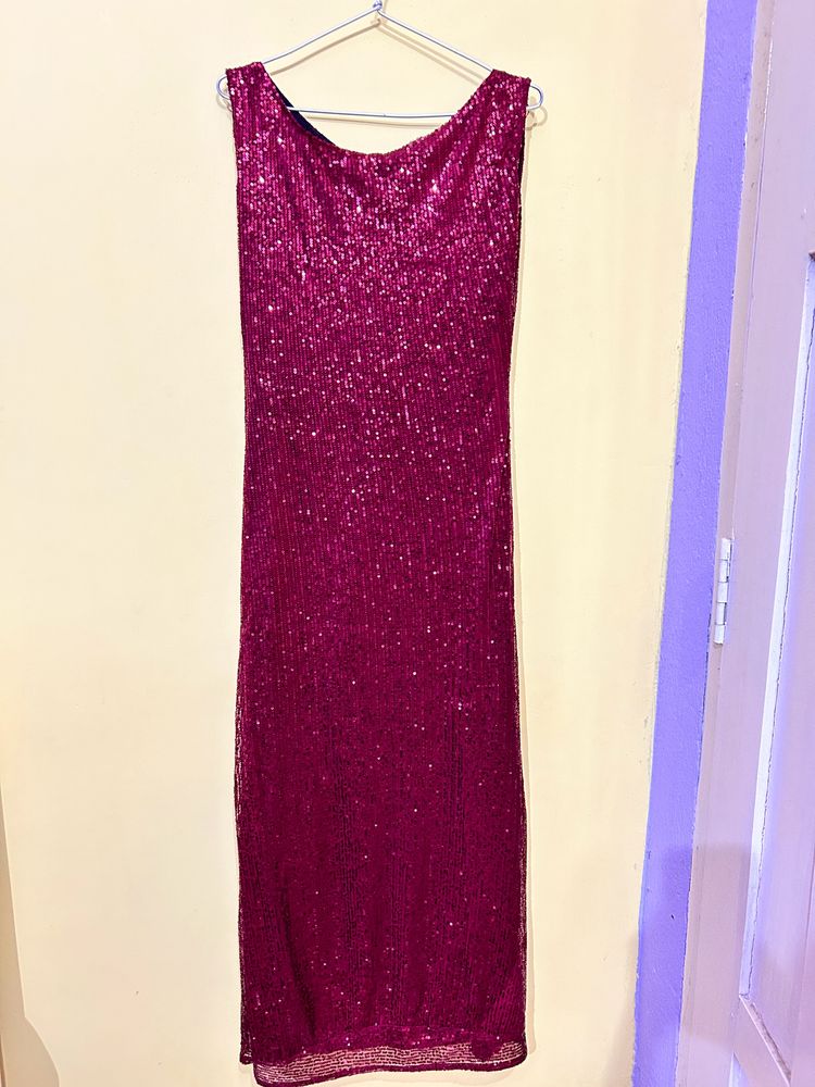 Partywear Maroon Dress