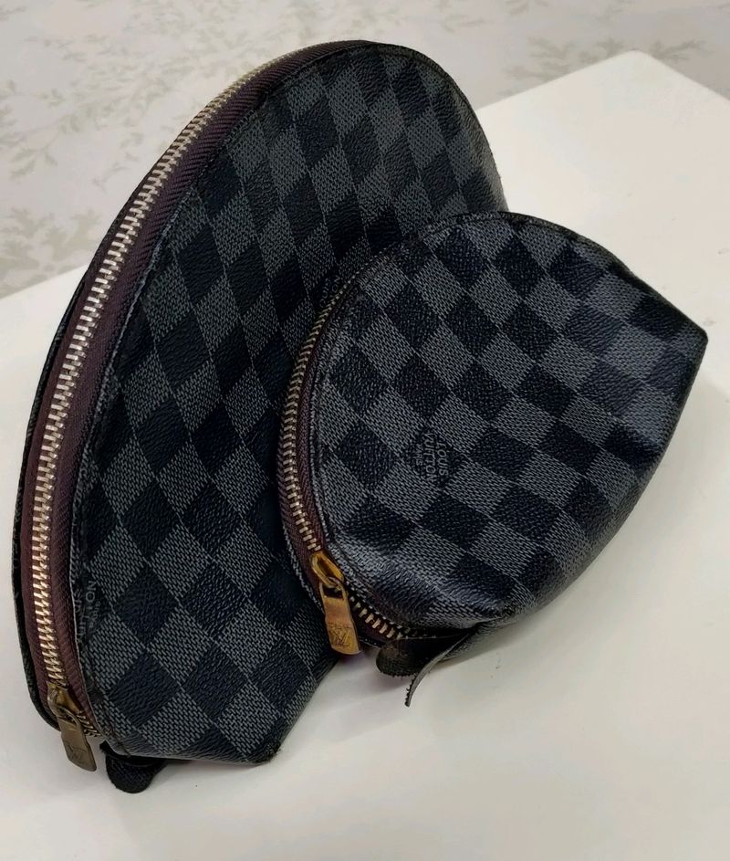 💟LOUIS VUITTON INSPIRED SET OF 2 POUCHES