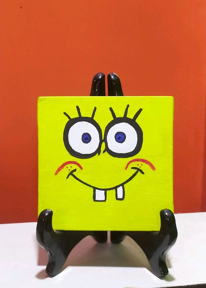 spongbob cartoon canvas art (5x5)