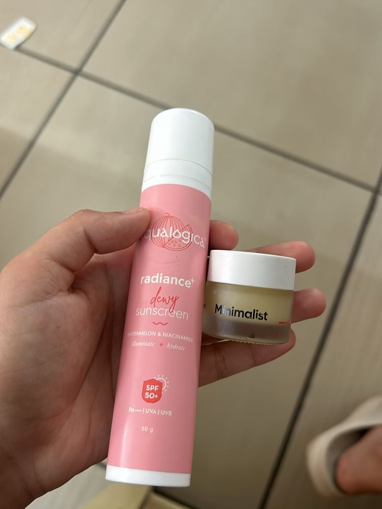 Combo Suncreen+lipbalm With Spf 50