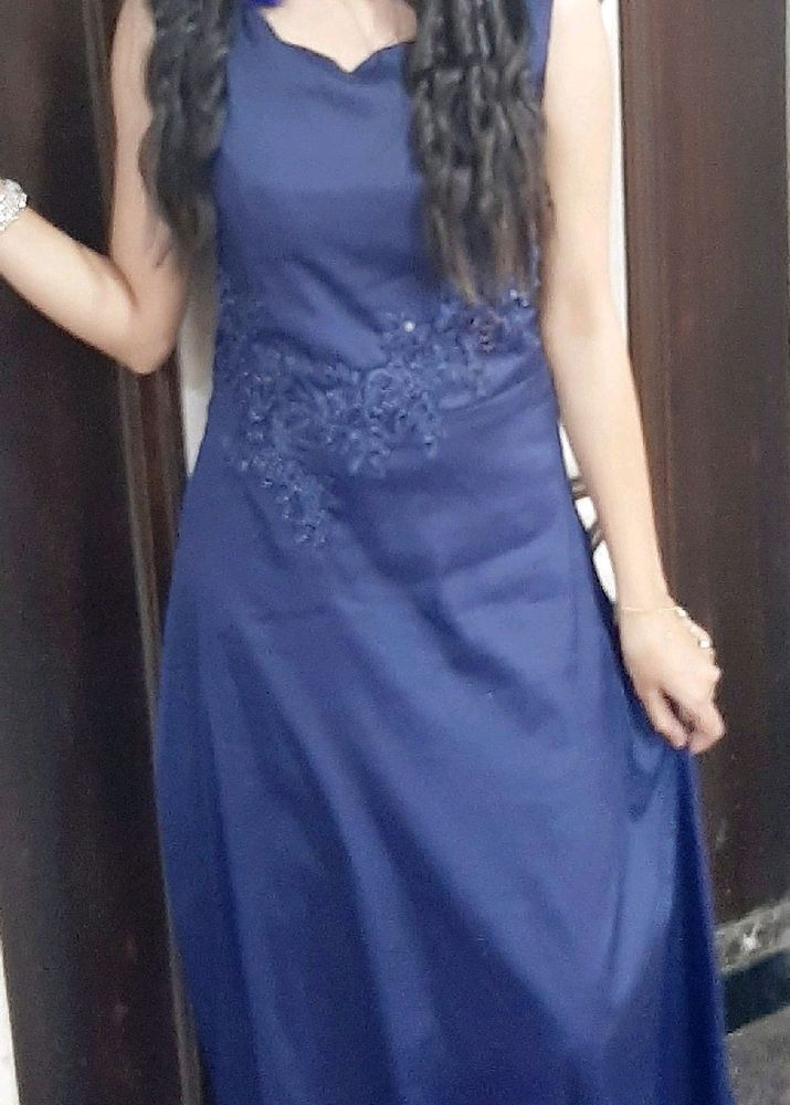 Blue Western Gown