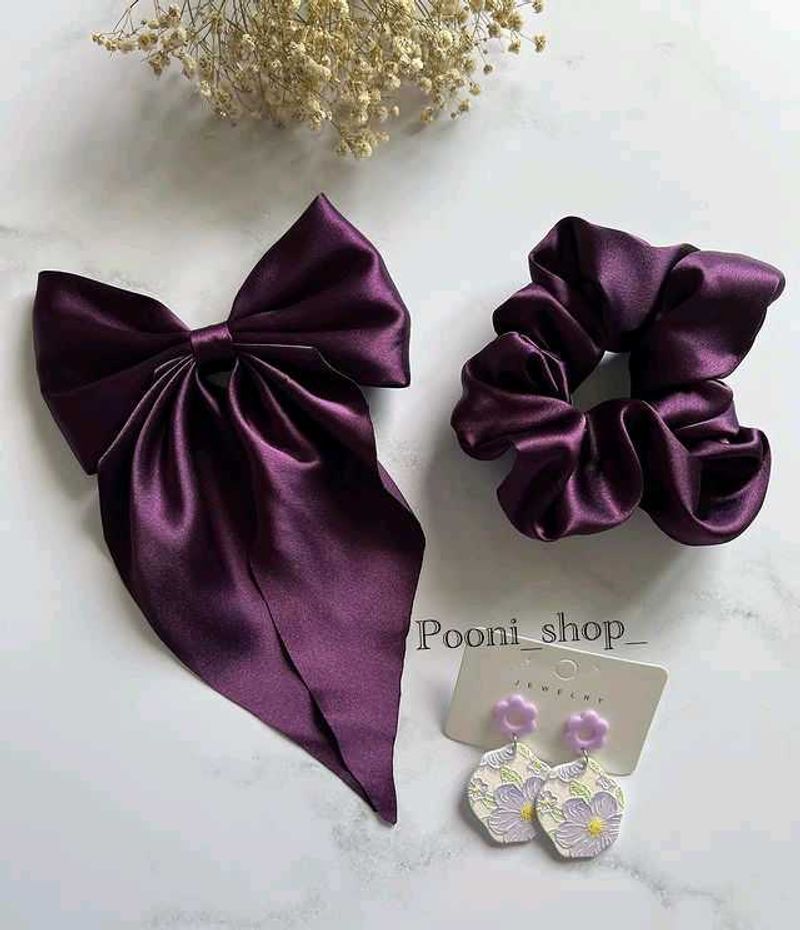 Combo Bow And Scrunchie