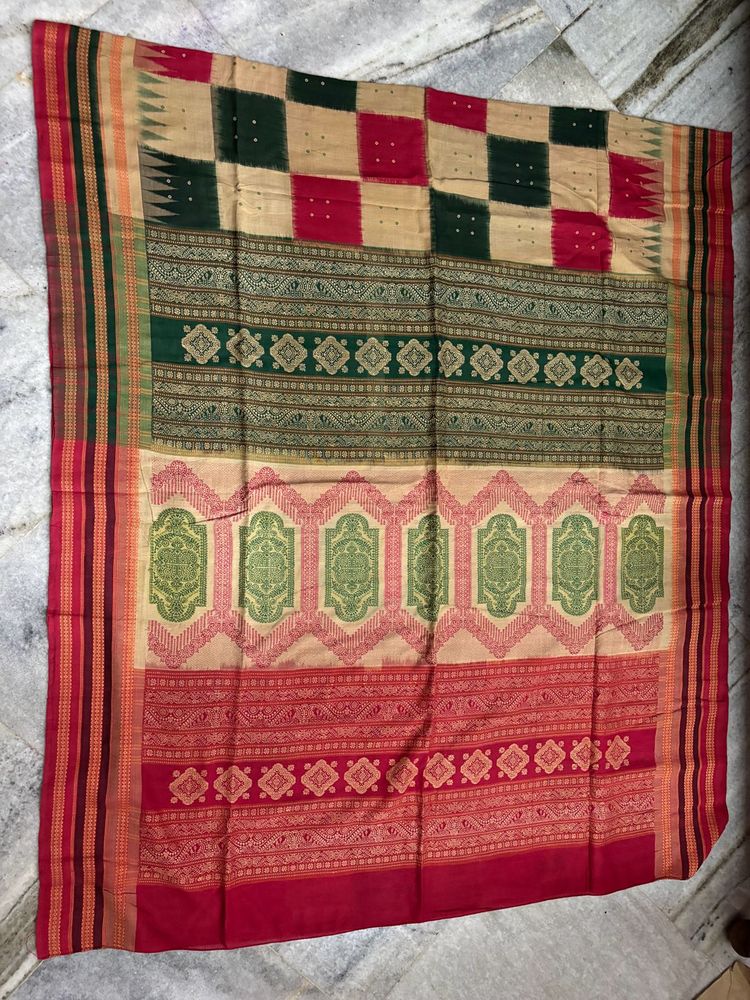 Pure Cotton Bomkai With Long Palla