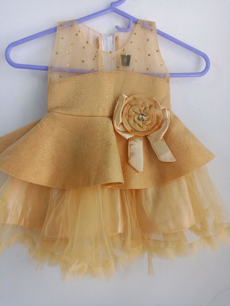 Light Golden Baby Frock