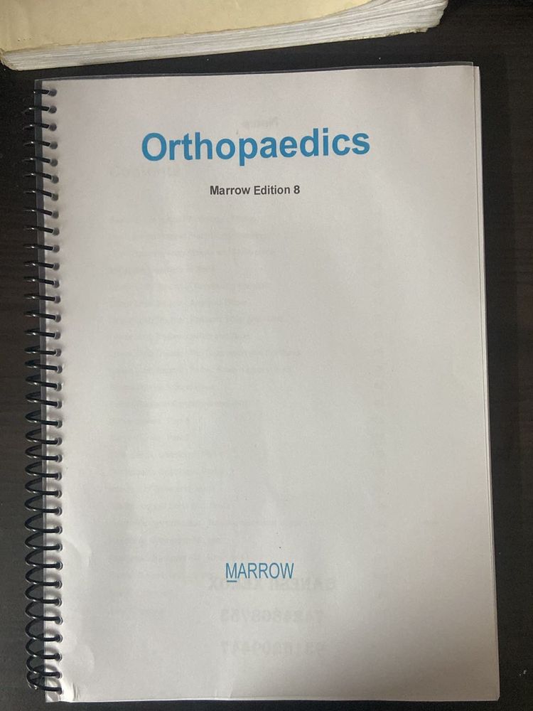 Orthopaedics Marrow Notes Edition 8